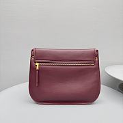 Okify Celine Soft Triomphe Besace Bag In Red Supple Shiny Lambskin 32x27x7cm - 4