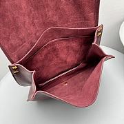 Okify Celine Soft Triomphe Besace Bag In Red Supple Shiny Lambskin 32x27x7cm - 6