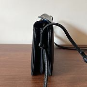 Okify Celine Trio Flap Bag Black Lambskin 22x14x4cm - 2