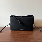 Okify Celine Trio Flap Bag Black Lambskin 22x14x4cm - 6