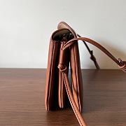 Okify Celine Trio Flap Bag Brown Lambskin 22x14x4cm - 6