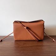 Okify Celine Trio Flap Bag Brown Lambskin 22x14x4cm - 2