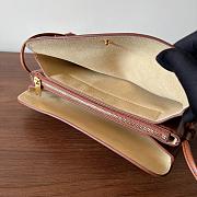 Okify Celine Trio Flap Bag Brown Lambskin 22x14x4cm - 3