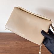 Okify Celine Trio Flap Bag Beige Lambskin 22x14x4cm - 4