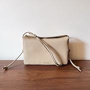 Okify Celine Trio Flap Bag Beige Lambskin 22x14x4cm - 3