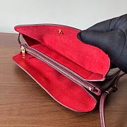 Okify Celine Trio Flap Bag Red Lambskin 22x14x4cm - 6