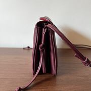 Okify Celine Trio Flap Bag Red Lambskin 22x14x4cm - 4