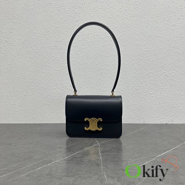 Okify Celine Teen Garance Bag Dark Blue Calfskin 18.5x13.5x7cm  - 1