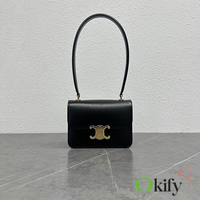 Okify Celine Teen Garance Bag Black Calfskin 18.5x13.5x7cm  - 1