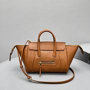 Okify Celine New Luggage Bag Brown Lambskin 37x20x12cm - 2
