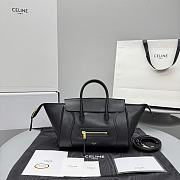 Okify Celine New Luggage Bag Black Lambskin 37x20x12cm - 1