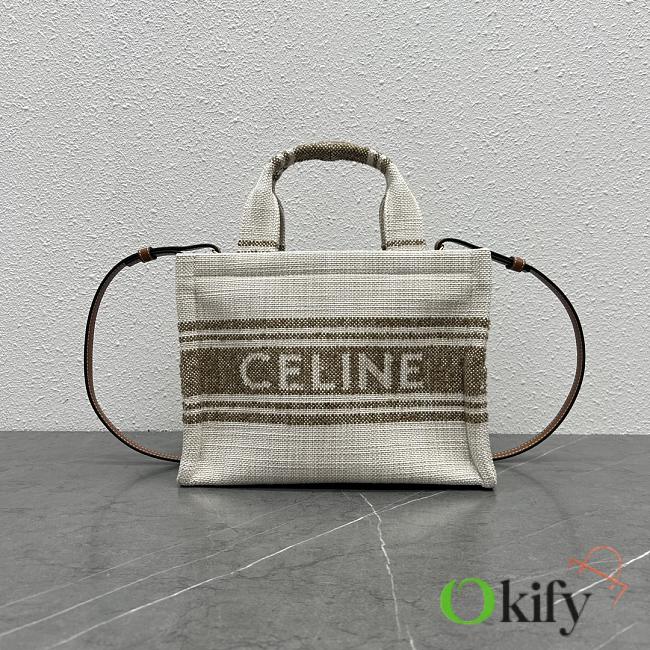 Okify Celine Cabas Thai Canvas Tote Bag 26x19x13cm 27714 - 1