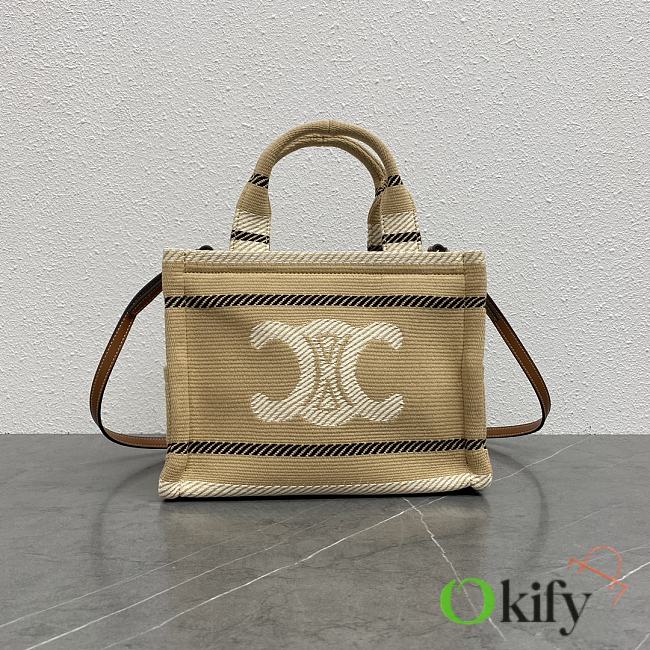 Okify Celine Cabas Thai Canvas Tote Bag 26x19x13cm 27715 - 1