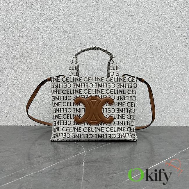 Okify Celine Cabas Thai Canvas Tote Bag 26x19x13cm 27716 - 1