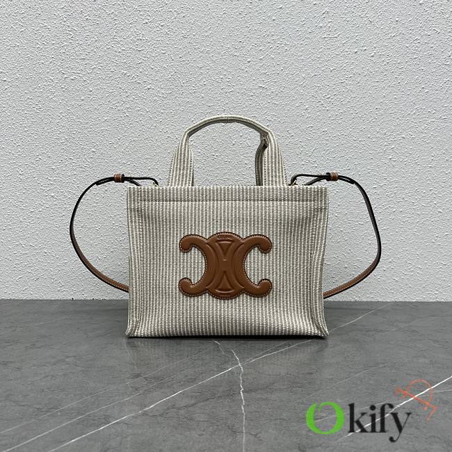 Okify Celine Cabas Thai Canvas Tote Bag 26x19x13cm 27717 - 1