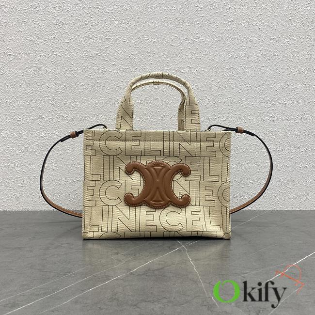 Okify Celine Cabas Thai Canvas Tote Bag 26x19x13cm 27718 - 1