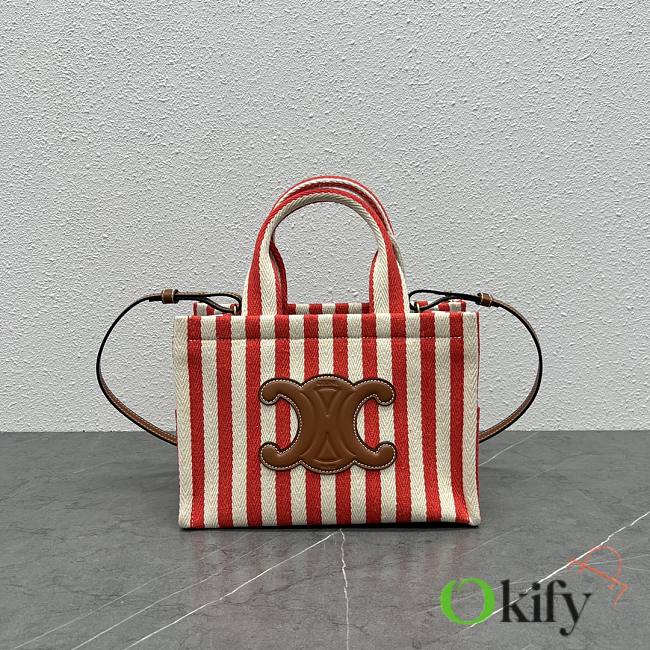 Okify Celine Cabas Thai Canvas Tote Bag 26x19x13cm 27719 - 1