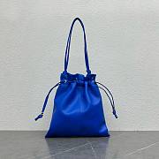 Okify Celine Crystal Pouch Bag Dark Blue Lambskin 31x28cm - 4