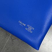 Okify Celine Crystal Pouch Bag Dark Blue Lambskin 31x28cm - 5
