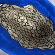 Okify Celine Crystal Pouch Bag Dark Blue Lambskin 31x28cm - 3