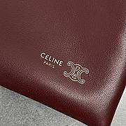 Okify Celine Crystal Pouch Bag Dark Burgundy Lambskin 31x28cm - 6