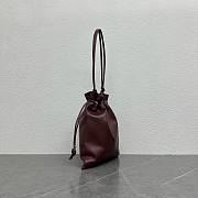 Okify Celine Crystal Pouch Bag Dark Burgundy Lambskin 31x28cm - 5