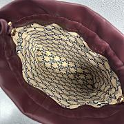 Okify Celine Crystal Pouch Bag Dark Burgundy Lambskin 31x28cm - 3