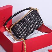 Okify Valentino Garavani Locò Bag Black Tweed 20x11x5cm - 5