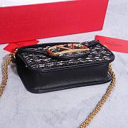 Okify Valentino Garavani Locò Bag Black Tweed 20x11x5cm - 2