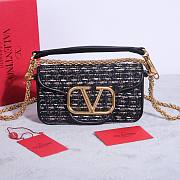Okify Valentino Garavani Locò Bag Black Tweed 20x11x5cm - 1