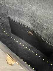 Okify Valentino Garavani Rockstud Bag Black Grained Calfskin 24x12x6cm - 6