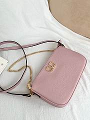 Okify Valentino Vlogo Signature Bag In Light Pink Calfskin 21.5x13x3cm - 3