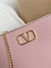 Okify Valentino Vlogo Signature Bag In Light Pink Calfskin 21.5x13x3cm - 2