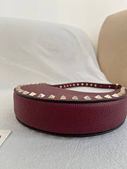 Okify Valentino Mini Rockstud Hobo Bag Red 20x12x4cm - 6