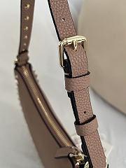 Okify Valentino Mini Rockstud Hobo Bag Beige 20x12x4cm - 4