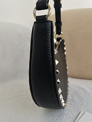 Okify Valentino Mini Rockstud Hobo Bag Black 20x12x4cm - 4