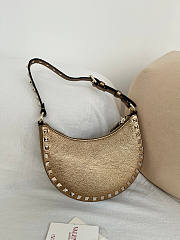Okify Valentino Mini Rockstud Hobo Bag Gold 20x12x4cm - 1