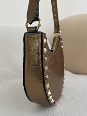 Okify Valentino Mini Rockstud Hobo Bag Gold 20x12x4cm - 5