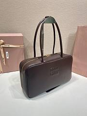 Okify MiuMiu Beau Bag Dark Brown 34x23x10cm - 4