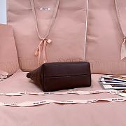 Okify MiuMiu Dark Brown Nappa Leather Pouch 19x14x10cm 5NE841 - 4