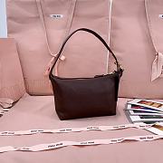 Okify MiuMiu Dark Brown Nappa Leather Pouch 19x14x10cm 5NE841 - 5
