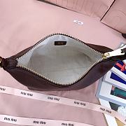 Okify MiuMiu Dark Brown Nappa Leather Pouch 19x14x10cm 5NE841 - 3