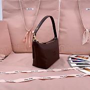 Okify MiuMiu Dark Brown Nappa Leather Pouch 19x14x10cm 5NE841 - 6