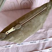Okify MiuMiu Brown Suede Pouch 19x14x10cm 5NE841 - 2