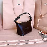 Okify MiuMiu Dark Brown Nappa Leather Pouch With Colorful Strap 19x14x10cm 5NE841 - 6