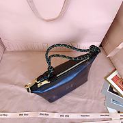 Okify MiuMiu Dark Brown Nappa Leather Pouch With Colorful Strap 19x14x10cm 5NE841 - 5