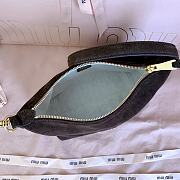 Okify MiuMiu Dark Brown Suede Pouch 19x14x10cm 5NE841 - 3