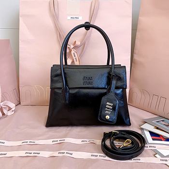 Okify MiuMiu Solitaire Bag Black 25x17x10.5cm 5BA303