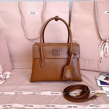 Okify MiuMiu Solitaire Bag Brown 25x17x10.5cm 5BA303