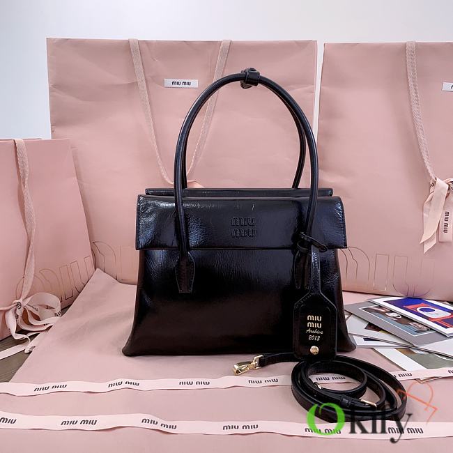 Okify MiuMiu Solitaire Bag Black 28x19.5x11cm 5BA302 - 1